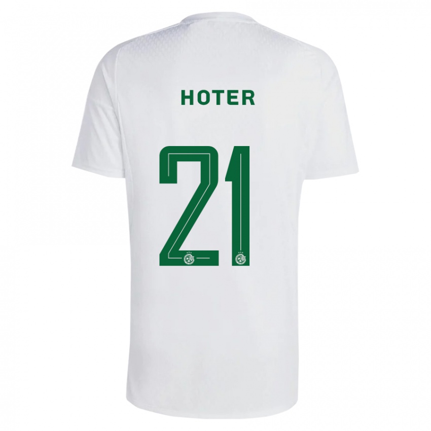 Uomo Maglia Tavor Hoter #21 Verde Blu Kit Gara Away 2023/24 Maglietta