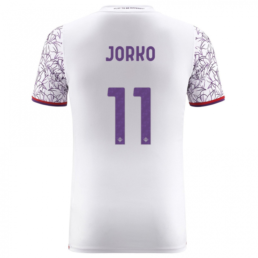 Uomo Maglia Jonathan Ikone #11 Bianco Kit Gara Away 2023/24 Maglietta