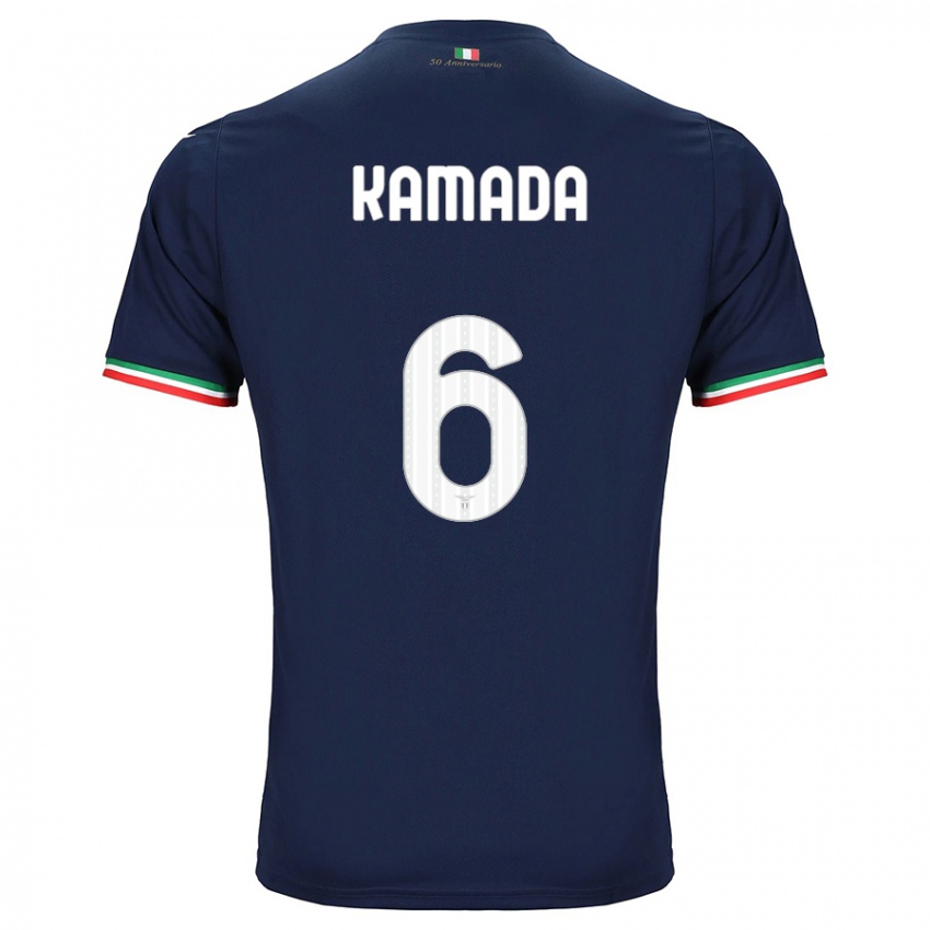 Uomo Maglia Daichi Kamada #6 Marina Militare Kit Gara Away 2023/24 Maglietta