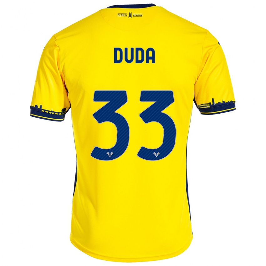 Uomo Maglia Ondrej Duda #33 Giallo Kit Gara Away 2023/24 Maglietta