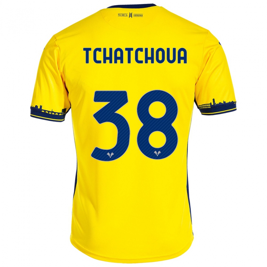 Uomo Maglia Jackson Tchatchoua #38 Giallo Kit Gara Away 2023/24 Maglietta