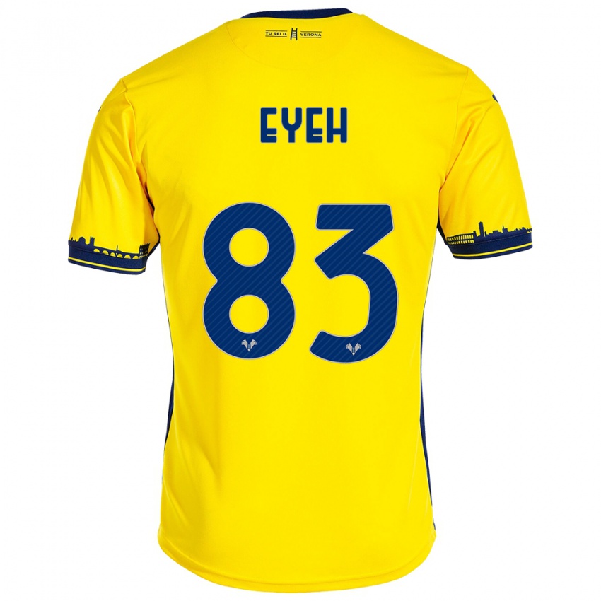 Uomo Maglia Nicholas Eyeh #83 Giallo Kit Gara Away 2023/24 Maglietta