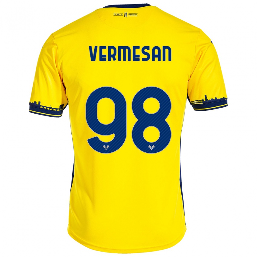 Uomo Maglia Ioan Vermesan #98 Giallo Kit Gara Away 2023/24 Maglietta