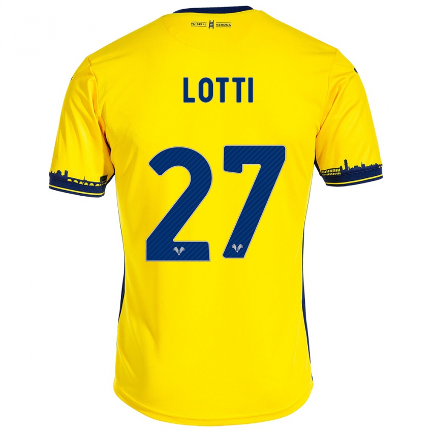 Uomo Maglia Irene Lotti #27 Giallo Kit Gara Away 2023/24 Maglietta