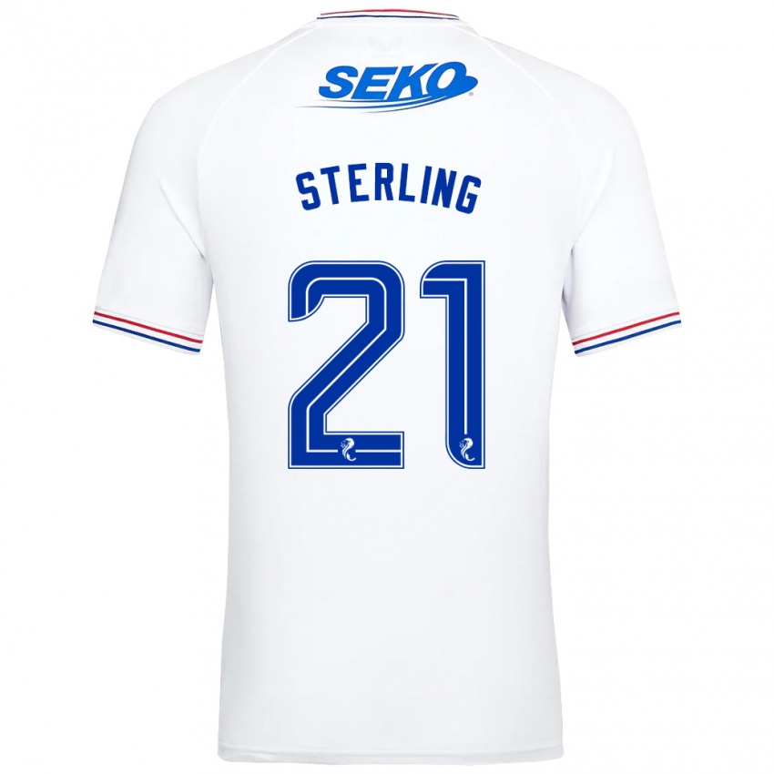 Uomo Maglia Dujon Sterling #21 Bianco Kit Gara Away 2023/24 Maglietta