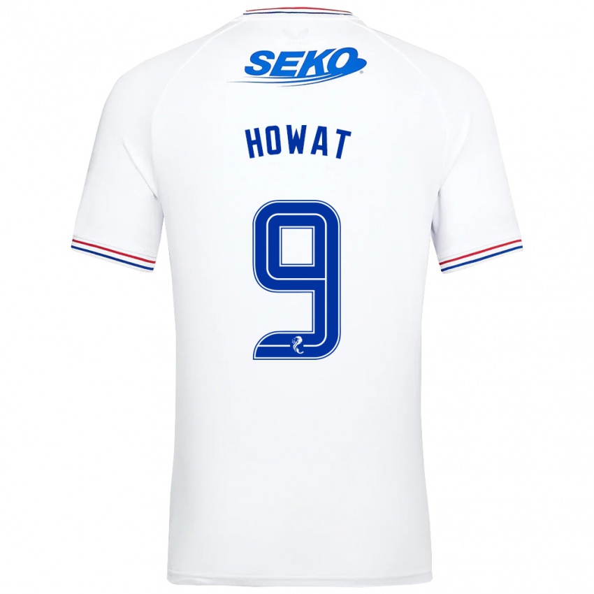 Uomo Maglia Kirsty Howat #9 Bianco Kit Gara Away 2023/24 Maglietta