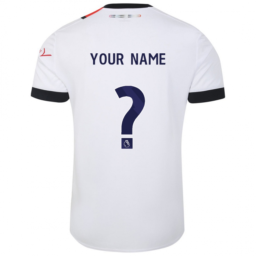 Uomo Maglia Il Tuo Nome #0 Bianco Kit Gara Away 2023/24 Maglietta