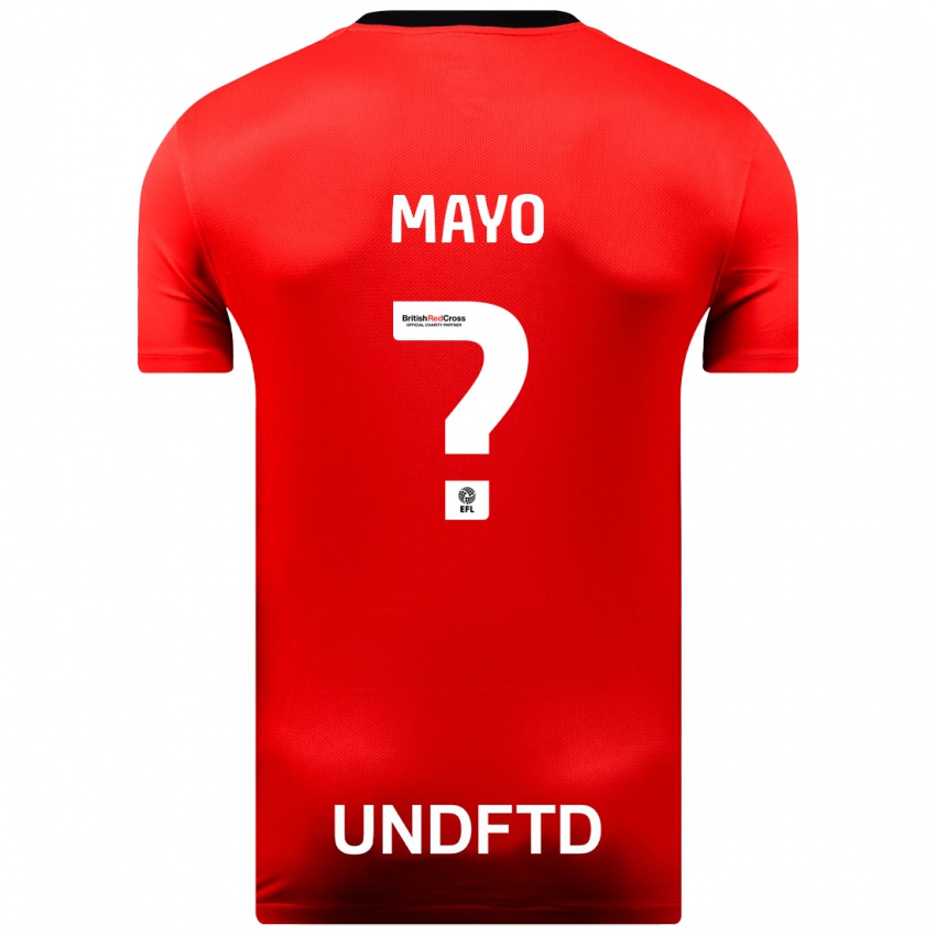 Uomo Maglia Bradley Mayo #0 Rosso Kit Gara Away 2023/24 Maglietta
