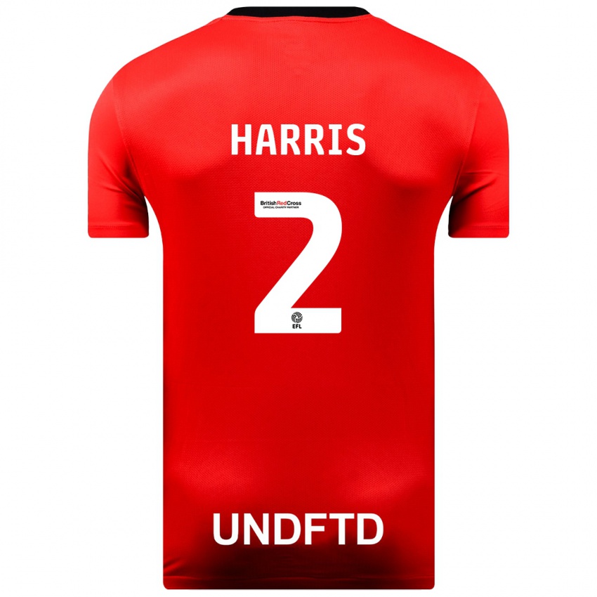 Uomo Maglia Martha Harris #2 Rosso Kit Gara Away 2023/24 Maglietta