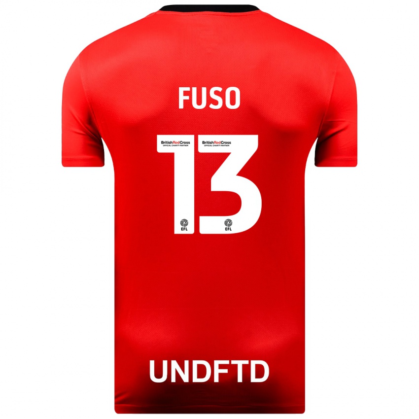 Uomo Maglia Ivana Fuso #13 Rosso Kit Gara Away 2023/24 Maglietta