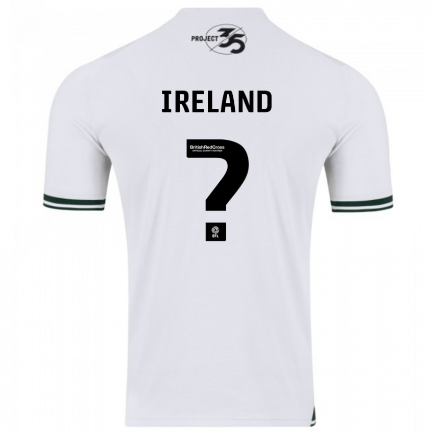 Uomo Maglia Jensen Ireland #0 Bianco Kit Gara Away 2023/24 Maglietta