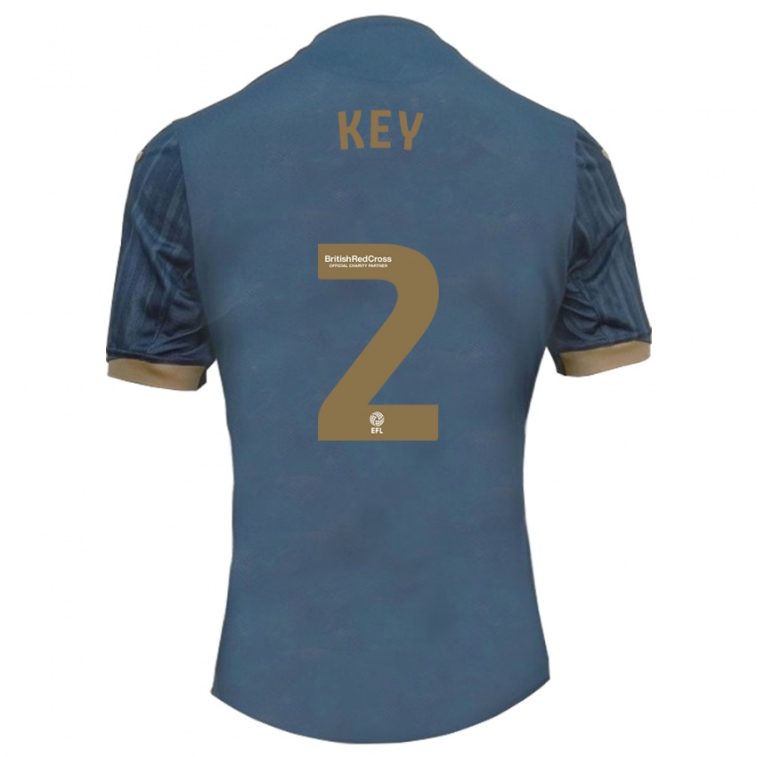 Uomo Maglia Josh Key #2 Verde Acqua Scuro Kit Gara Away 2023/24 Maglietta