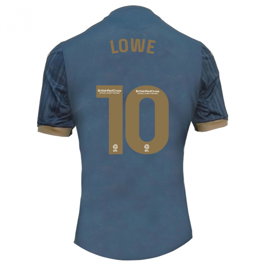 Uomo Maglia Jamal Lowe #10 Verde Acqua Scuro Kit Gara Away 2023/24 Maglietta