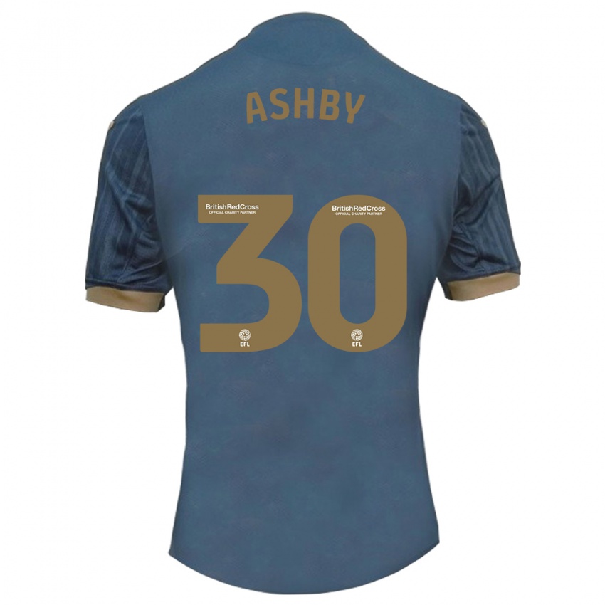 Uomo Maglia Harrison Ashby #30 Verde Acqua Scuro Kit Gara Away 2023/24 Maglietta