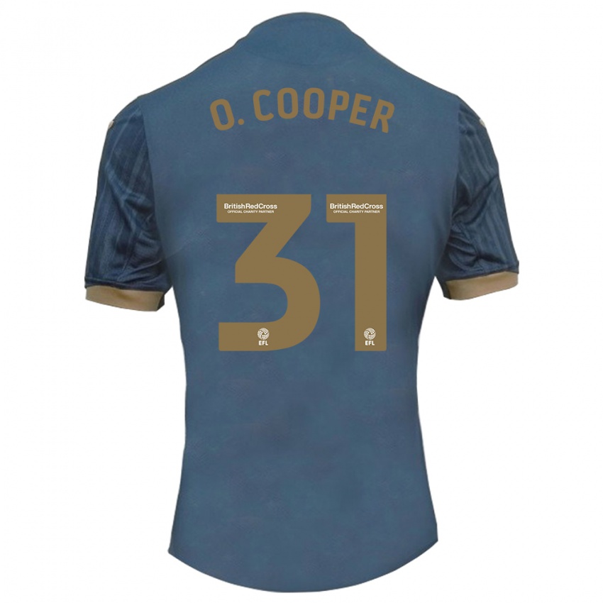 Uomo Maglia Oliver Cooper #31 Verde Acqua Scuro Kit Gara Away 2023/24 Maglietta