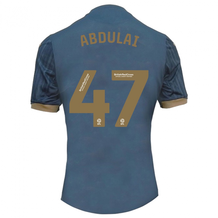 Uomo Maglia Azeem Abdulai #47 Verde Acqua Scuro Kit Gara Away 2023/24 Maglietta