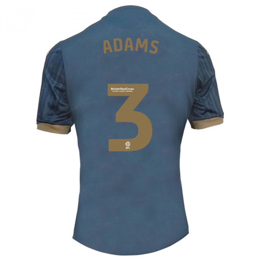 Uomo Maglia Sarah Adams #3 Verde Acqua Scuro Kit Gara Away 2023/24 Maglietta