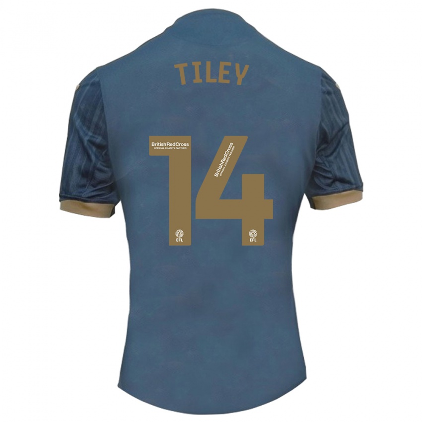 Uomo Maglia Chloe Tiley #14 Verde Acqua Scuro Kit Gara Away 2023/24 Maglietta