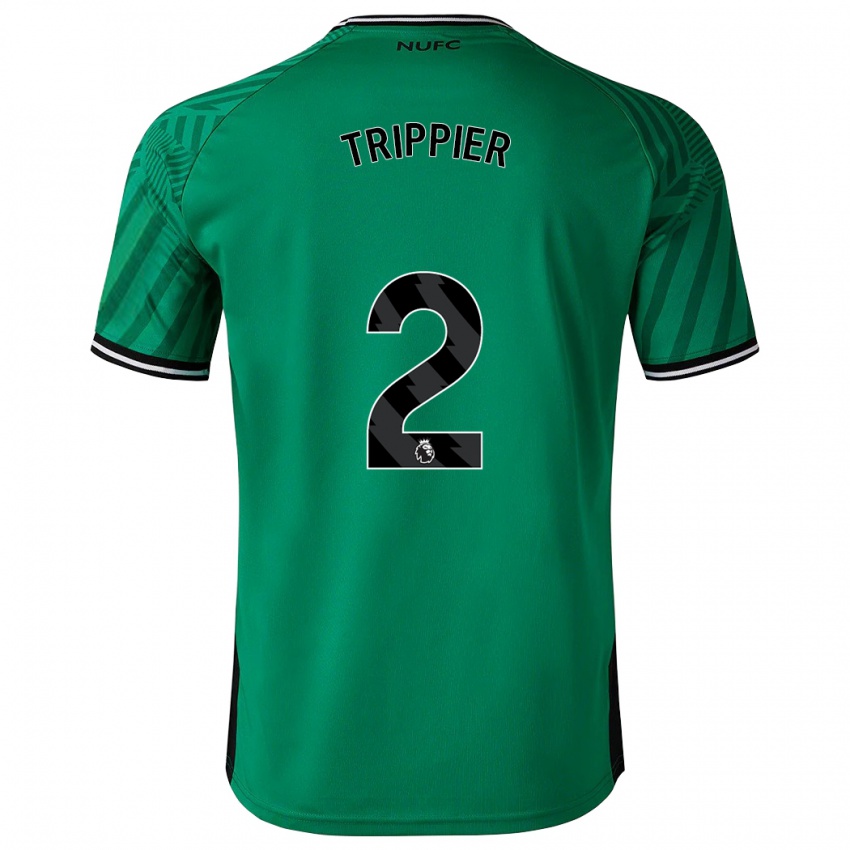 Uomo Maglia Kieran Trippier #2 Verde Kit Gara Away 2023/24 Maglietta