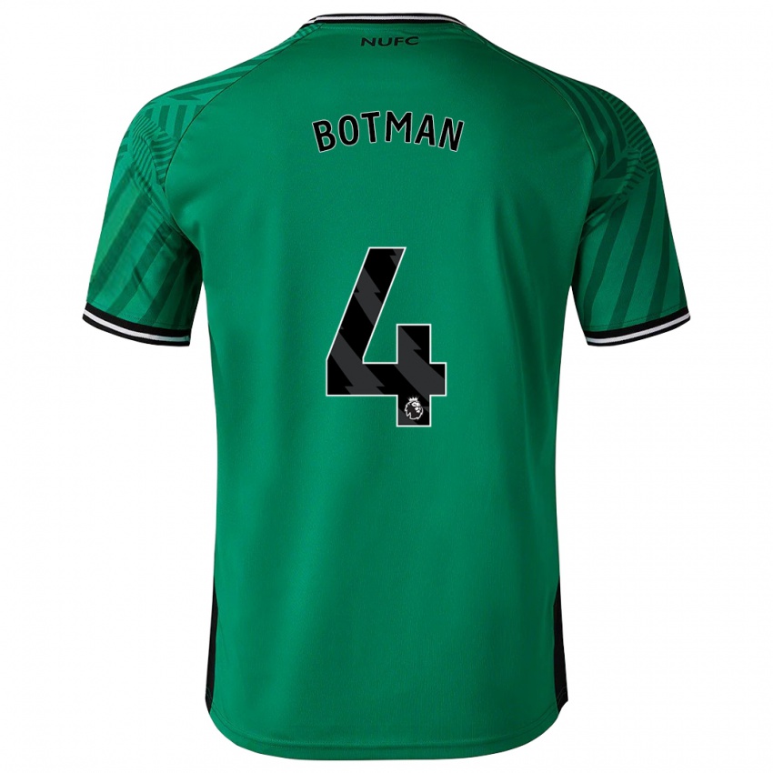 Uomo Maglia Sven Botman #4 Verde Kit Gara Away 2023/24 Maglietta