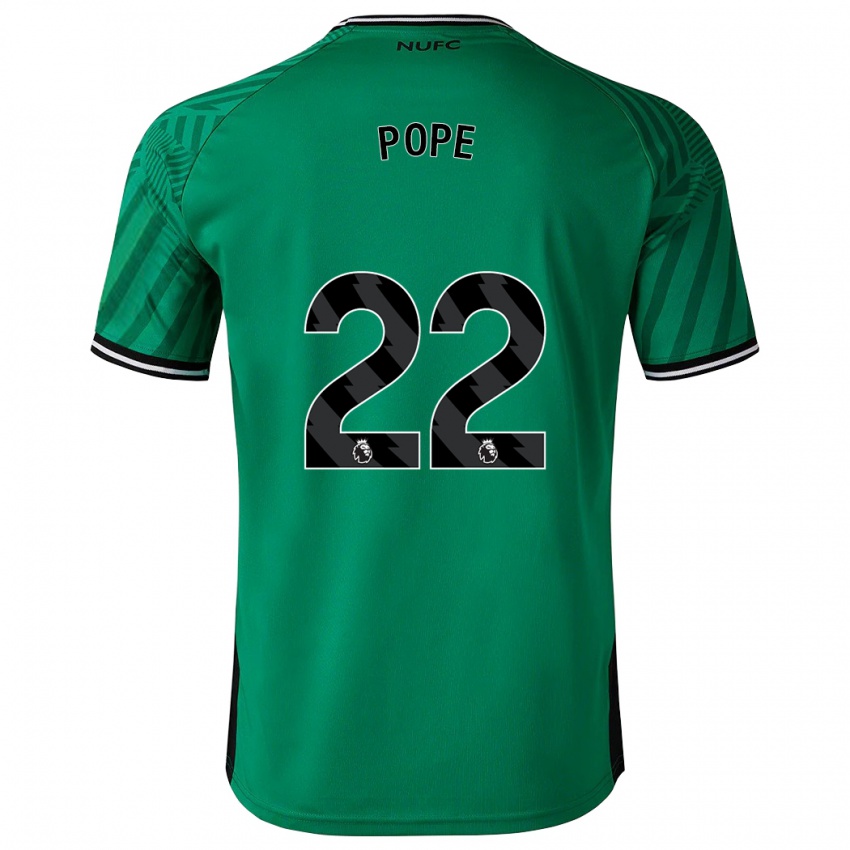 Uomo Maglia Nick Pope #22 Verde Kit Gara Away 2023/24 Maglietta