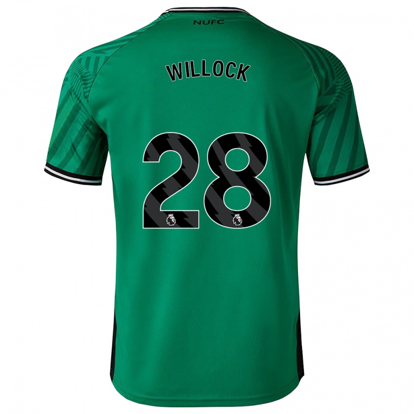 Uomo Maglia Joe Willock #28 Verde Kit Gara Away 2023/24 Maglietta