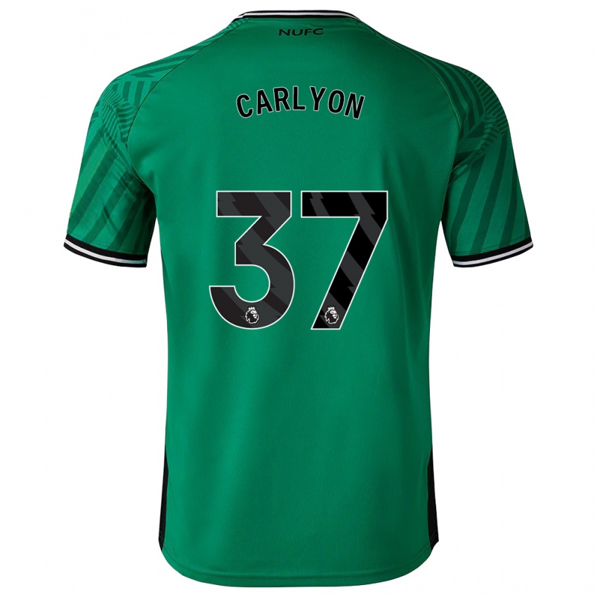 Uomo Maglia Nathan Carlyon #37 Verde Kit Gara Away 2023/24 Maglietta