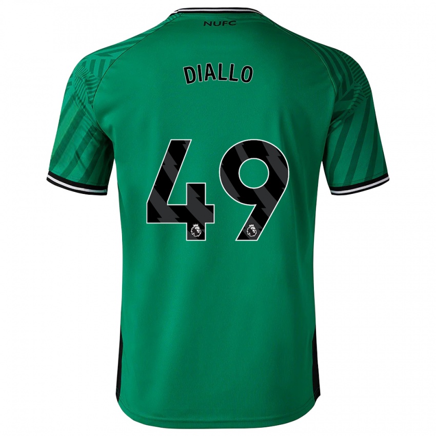 Uomo Maglia Amadou Diallo #49 Verde Kit Gara Away 2023/24 Maglietta