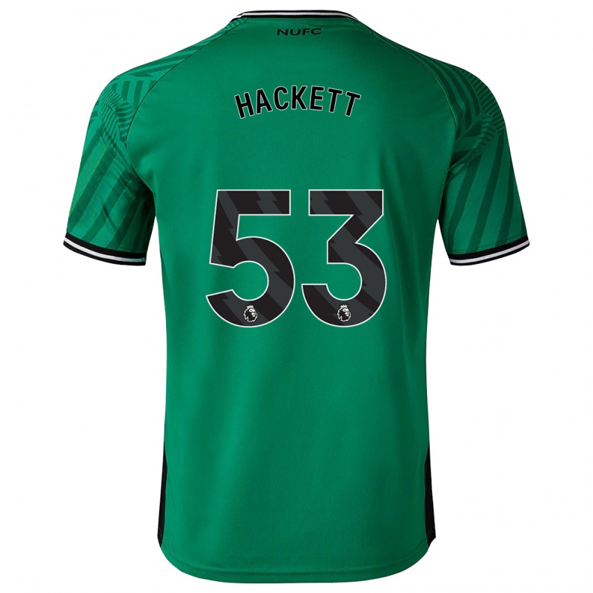 Uomo Maglia Jordan Hackett #53 Verde Kit Gara Away 2023/24 Maglietta