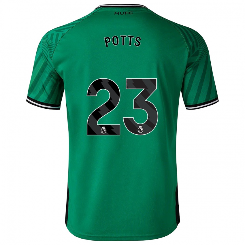 Uomo Maglia Charlotte Potts #23 Verde Kit Gara Away 2023/24 Maglietta