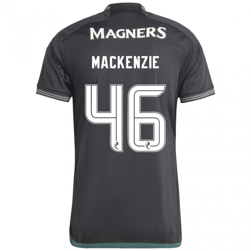 Uomo Maglia Magnus Mackenzie #46 Nero Kit Gara Away 2023/24 Maglietta