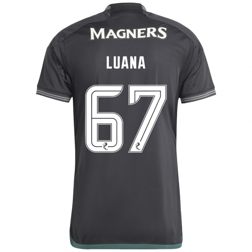 Uomo Maglia Luana Muñoz #67 Nero Kit Gara Away 2023/24 Maglietta