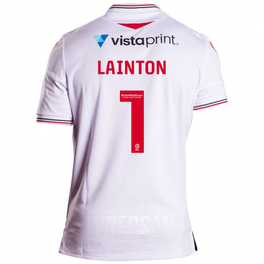 Uomo Maglia Rob Lainton #1 Bianco Kit Gara Away 2023/24 Maglietta