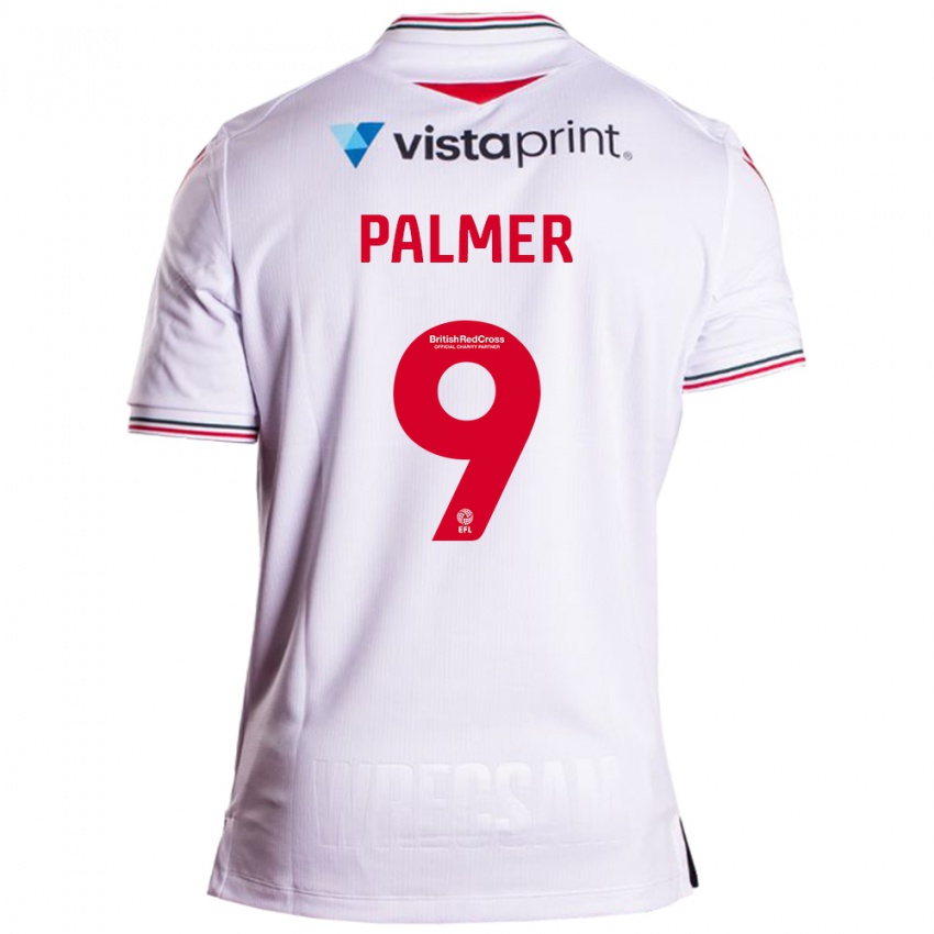 Uomo Maglia Ollie Palmer #9 Bianco Kit Gara Away 2023/24 Maglietta