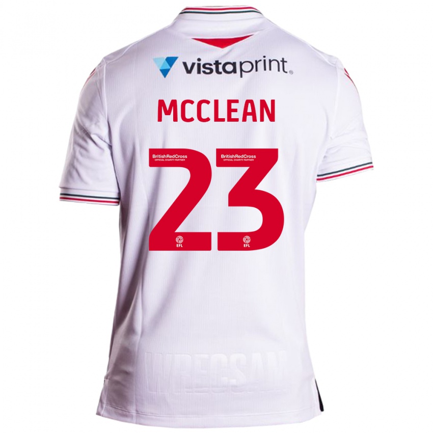 Uomo Maglia James Mcclean #23 Bianco Kit Gara Away 2023/24 Maglietta