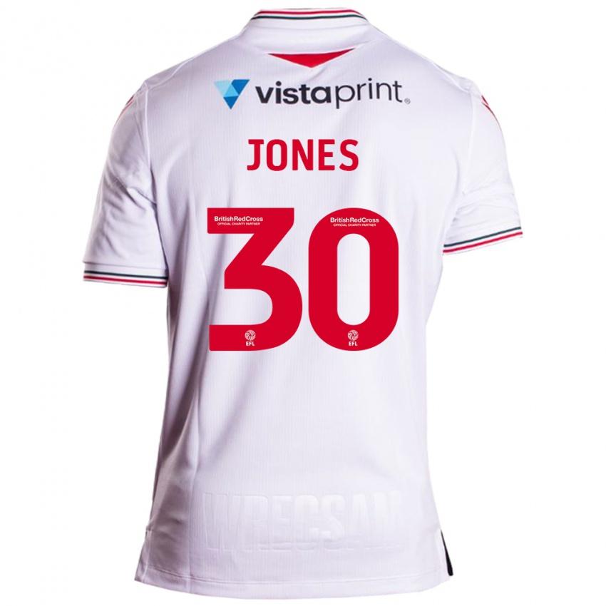 Uomo Maglia James Jones #30 Bianco Kit Gara Away 2023/24 Maglietta