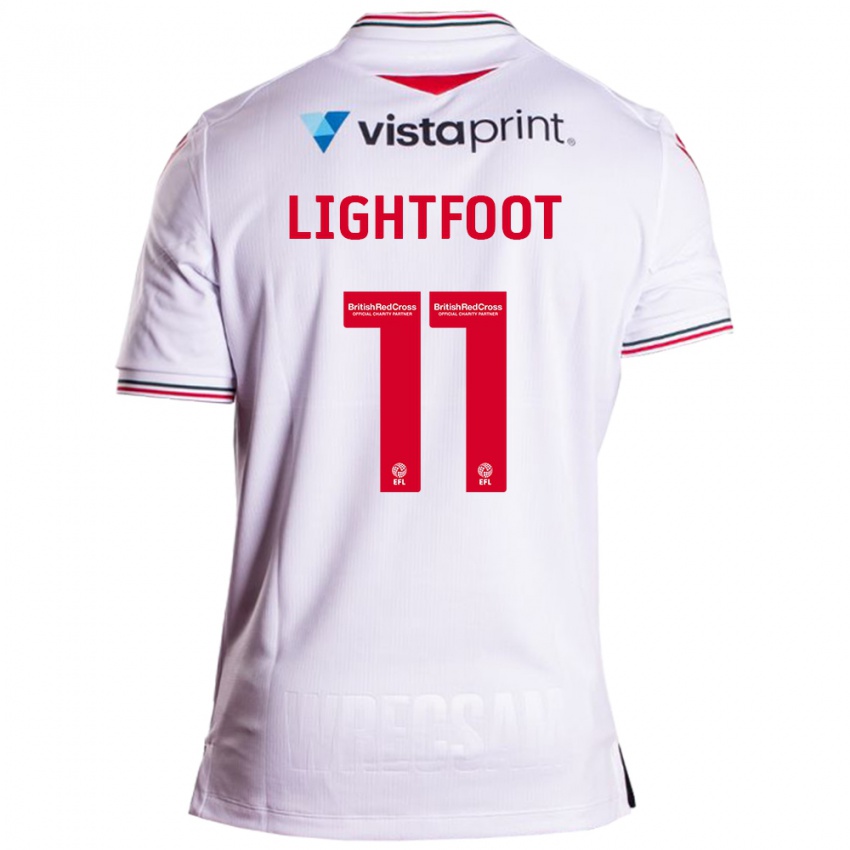 Uomo Maglia Amber Lightfoot #11 Bianco Kit Gara Away 2023/24 Maglietta