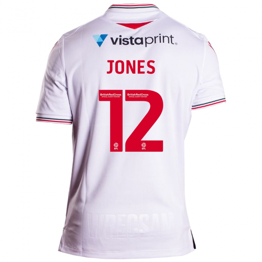 Uomo Maglia Carra Jones #12 Bianco Kit Gara Away 2023/24 Maglietta