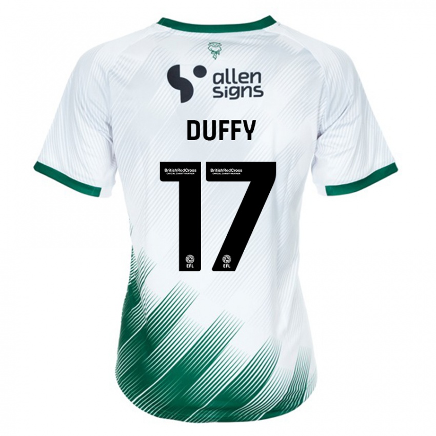 Uomo Maglia Dylan Duffy #17 Bianco Kit Gara Away 2023/24 Maglietta