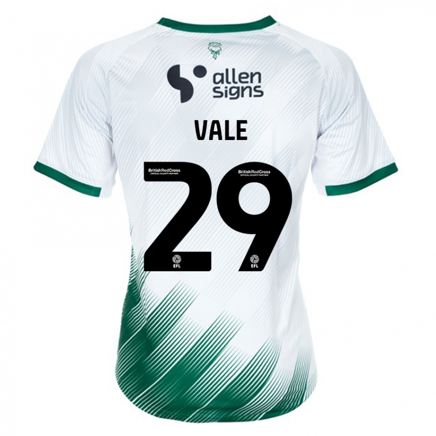 Uomo Maglia Jack Vale #29 Bianco Kit Gara Away 2023/24 Maglietta