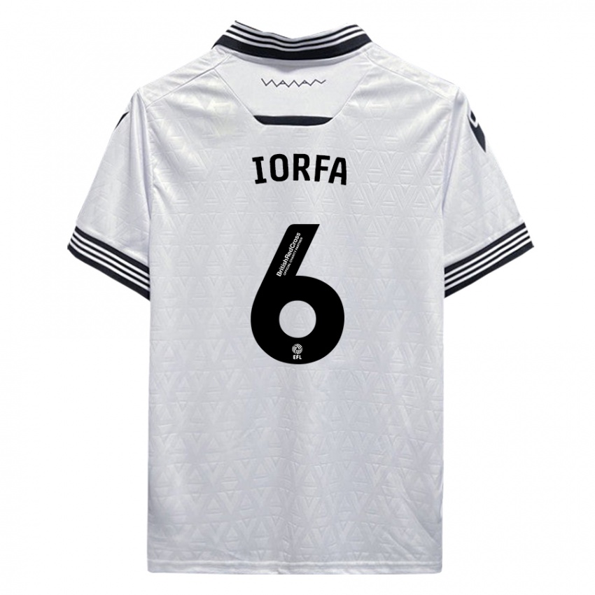 Uomo Maglia Dominic Iorfa #6 Bianco Kit Gara Away 2023/24 Maglietta