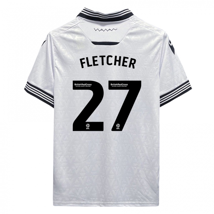 Uomo Maglia Ashley Fletcher #27 Bianco Kit Gara Away 2023/24 Maglietta