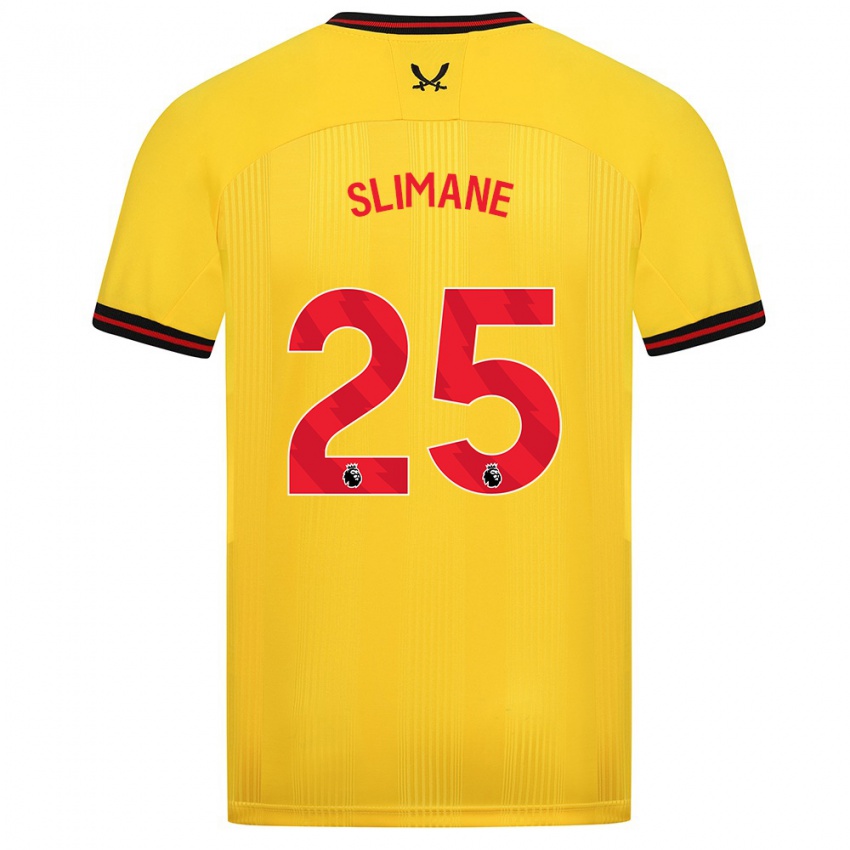 Uomo Maglia Anis Slimane #25 Giallo Kit Gara Away 2023/24 Maglietta