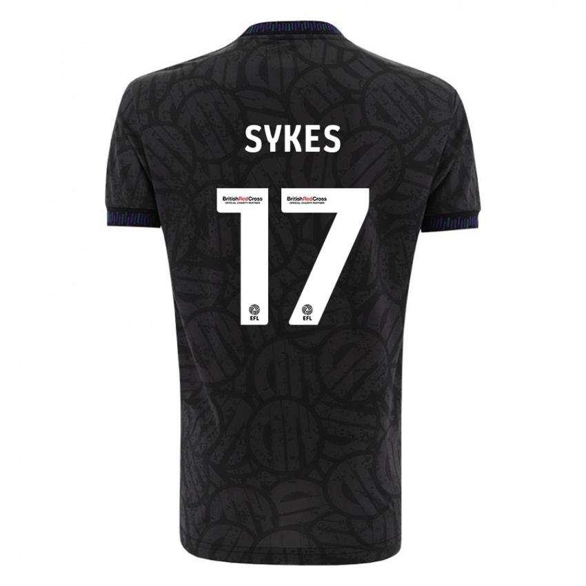 Uomo Maglia Mark Sykes #17 Nero Kit Gara Away 2023/24 Maglietta