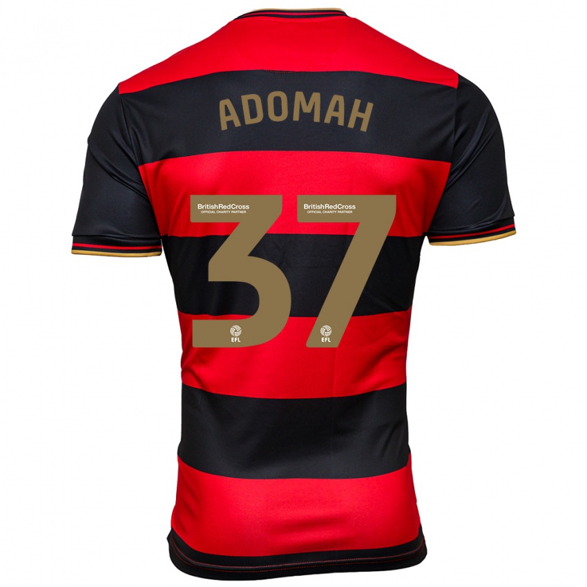 Uomo Maglia Albert Adomah #37 Nero Rosso Kit Gara Away 2023/24 Maglietta