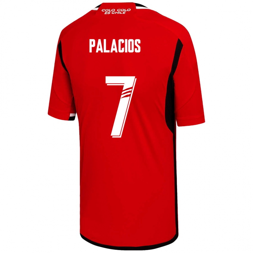 Uomo Maglia Carlos Palacios #7 Rosso Kit Gara Away 2023/24 Maglietta