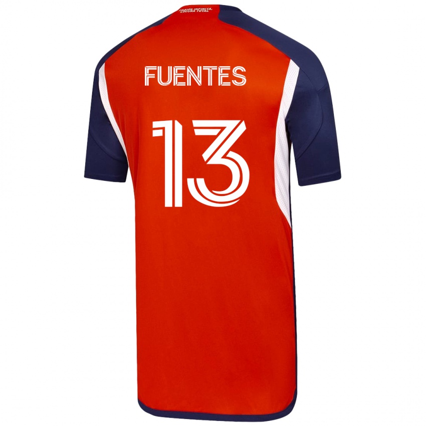 Uomo Maglia Karen Fuentes #13 Bianco Kit Gara Away 2023/24 Maglietta