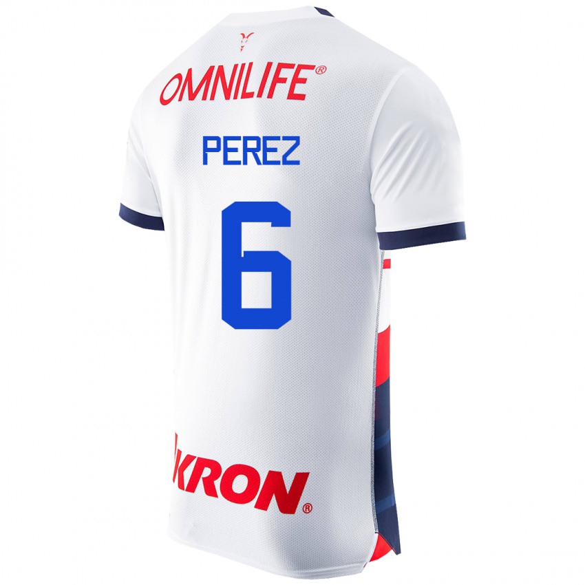 Uomo Maglia Pável Pérez #6 Bianco Kit Gara Away 2023/24 Maglietta