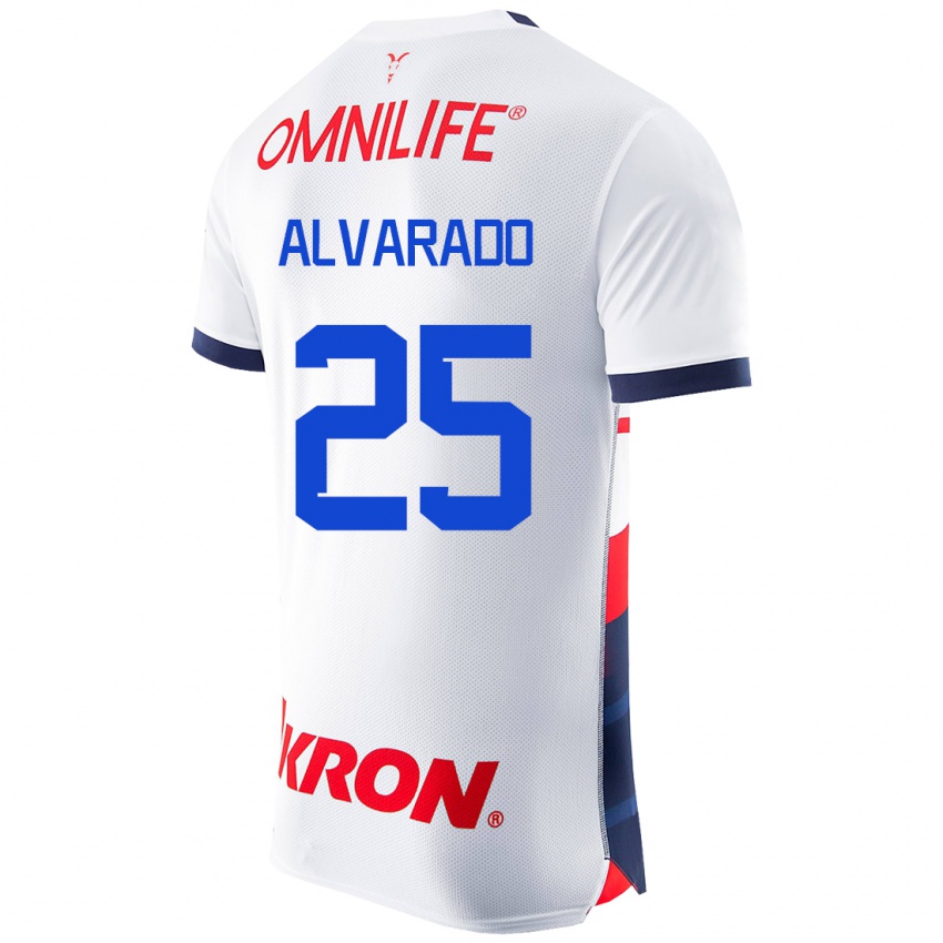 Uomo Maglia Roberto Alvarado #25 Bianco Kit Gara Away 2023/24 Maglietta