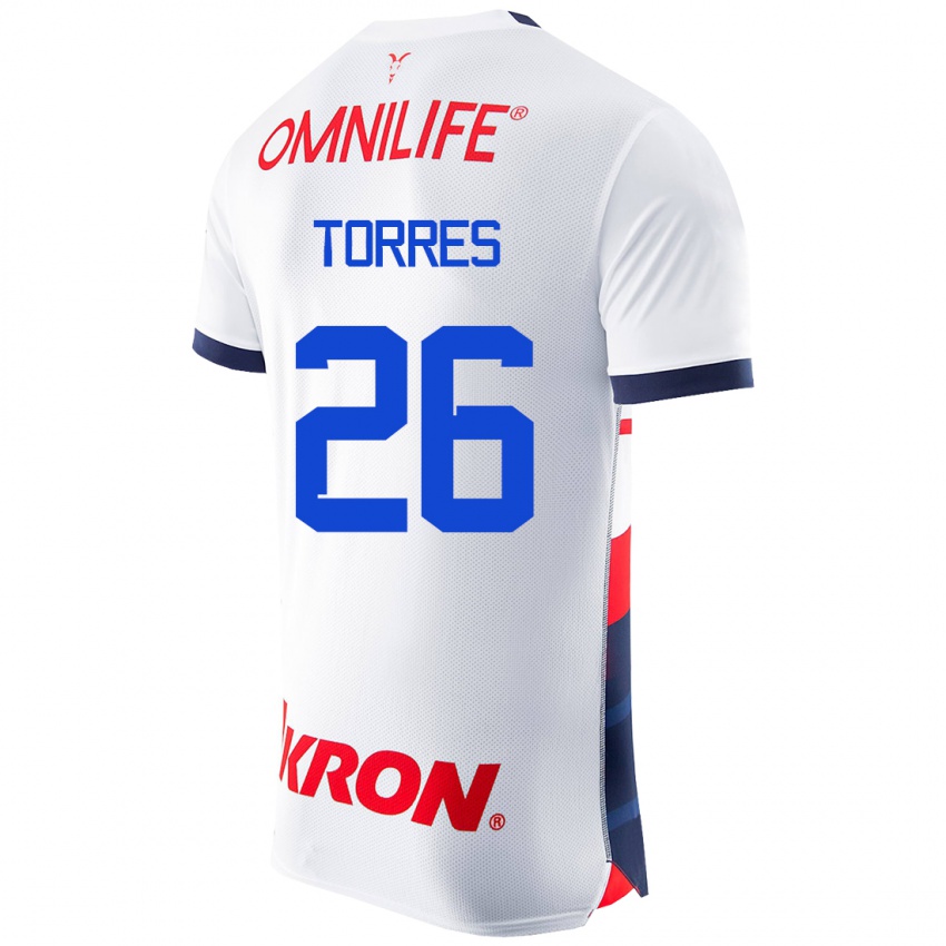 Uomo Maglia Araceli Torres #26 Bianco Kit Gara Away 2023/24 Maglietta